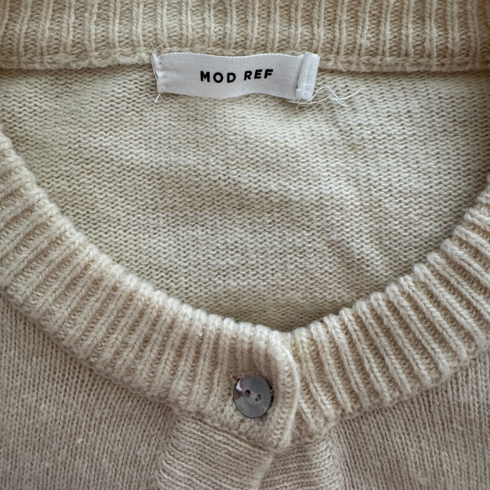 Mod Ref Cream Cardigan M - Picture 3 of 5